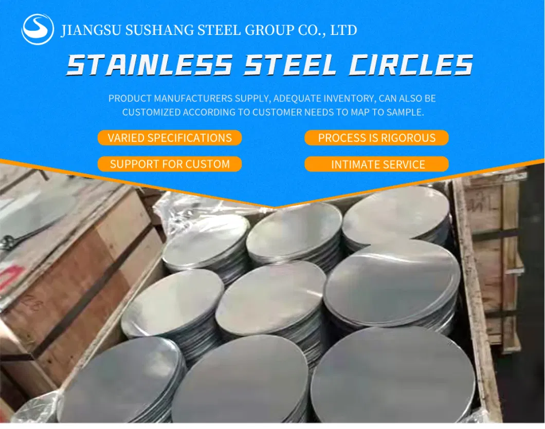 China Factory Supply Al 1100 1050 1060 3003 5052 6061 Ss201 304 310 316 430 Triply Circle Round Plate 201 Stainless Steel Sheet