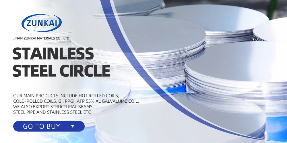 Al Ss 304 1050 430 Triply Circle Round Plate 201 Stainless Steel Circle for Cookware Ss Coil